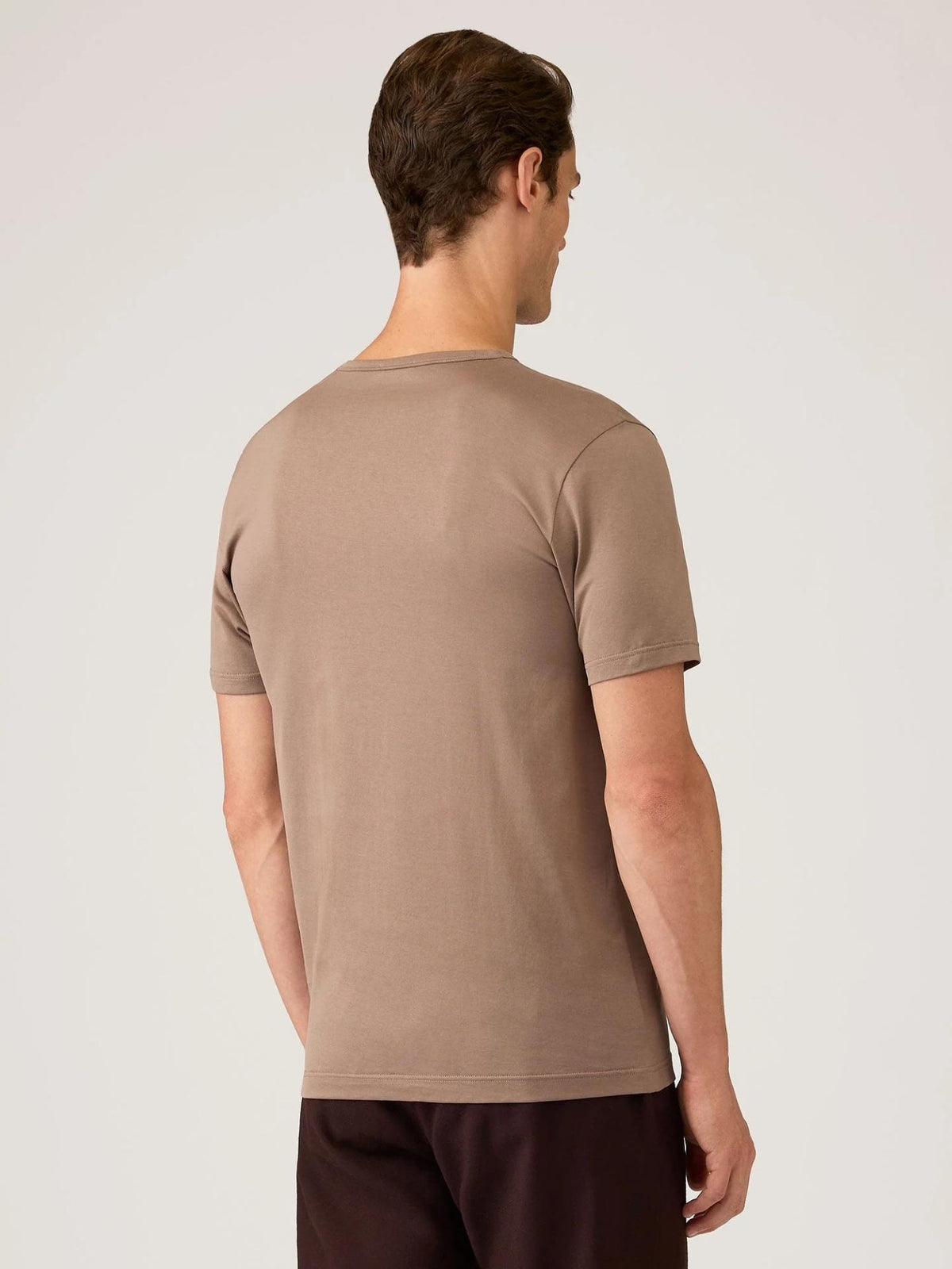 Beigebrun Supima Bomull T-shirt - Sunspel