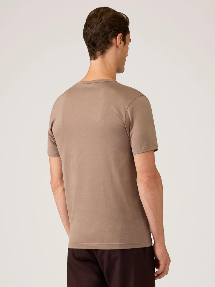 Beigebrun Supima Bomull T-shirt - Sunspel