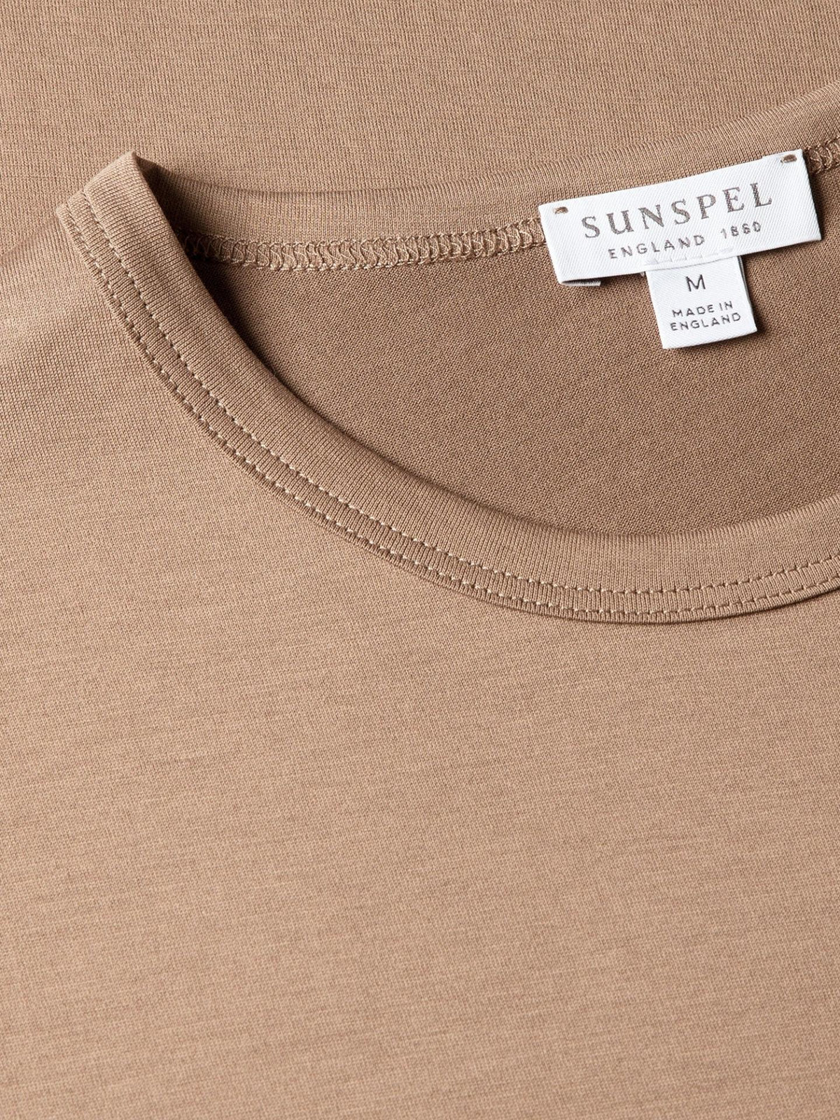 Beigebrun Supima Bomull T-shirt - Sunspel