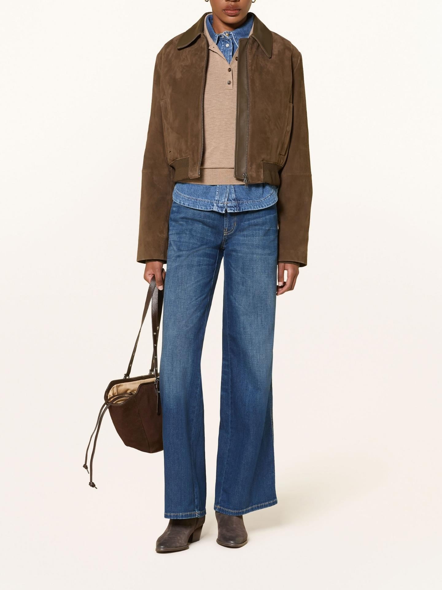 Cambio - Blå Utsvängda Jeans Aimee