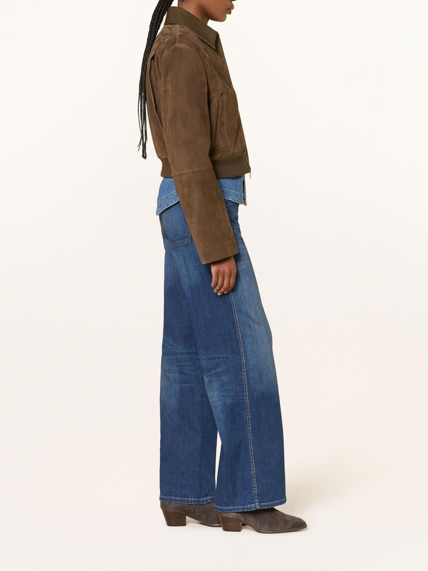 Cambio - Blå Utsvängda Jeans Aimee