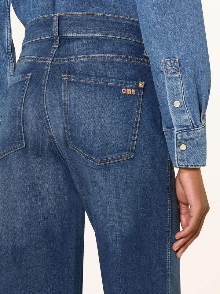 Cambio - Blå Utsvängda Jeans Aimee