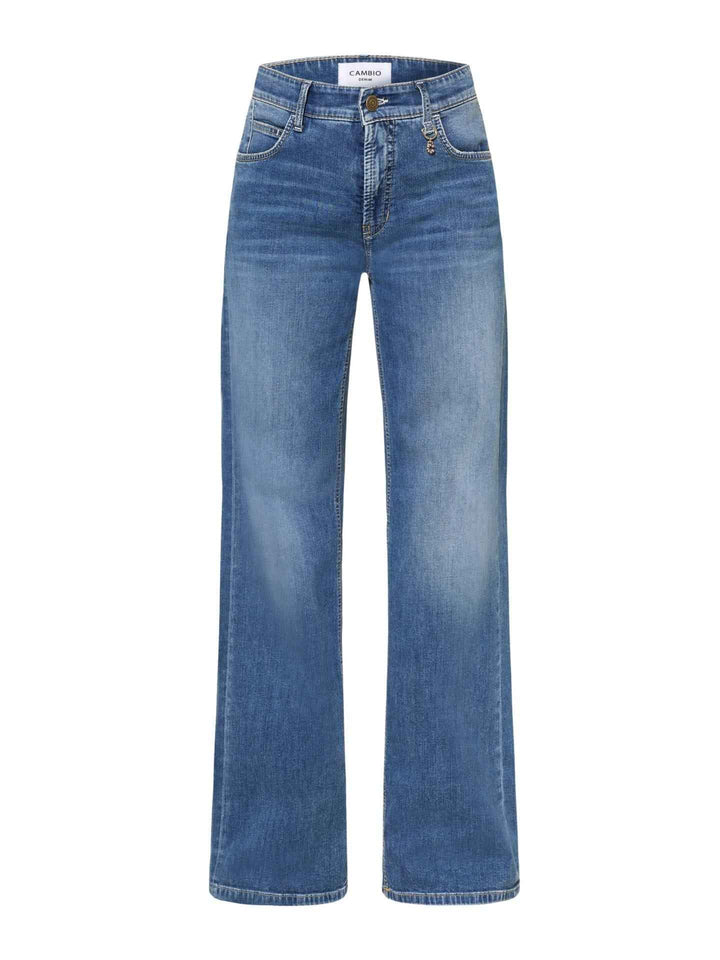 Blå Aimee Palazzo Wide Leg Jeans