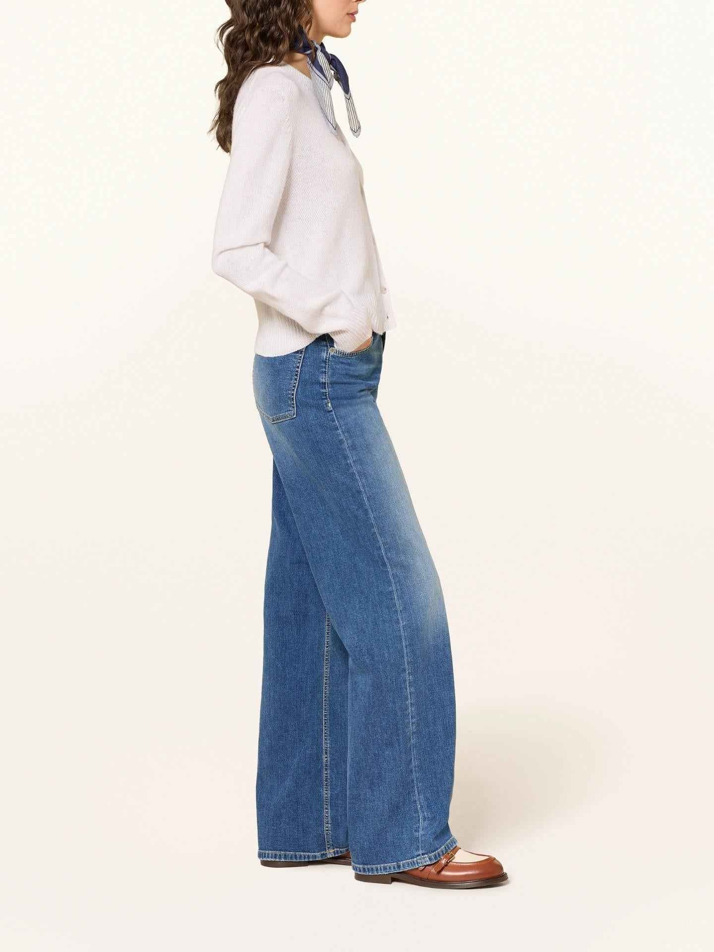 Blå Aimee Palazzo Wide Leg Jeans