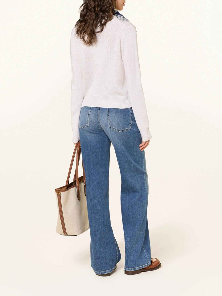 Blå Aimee Palazzo Wide Leg Jeans