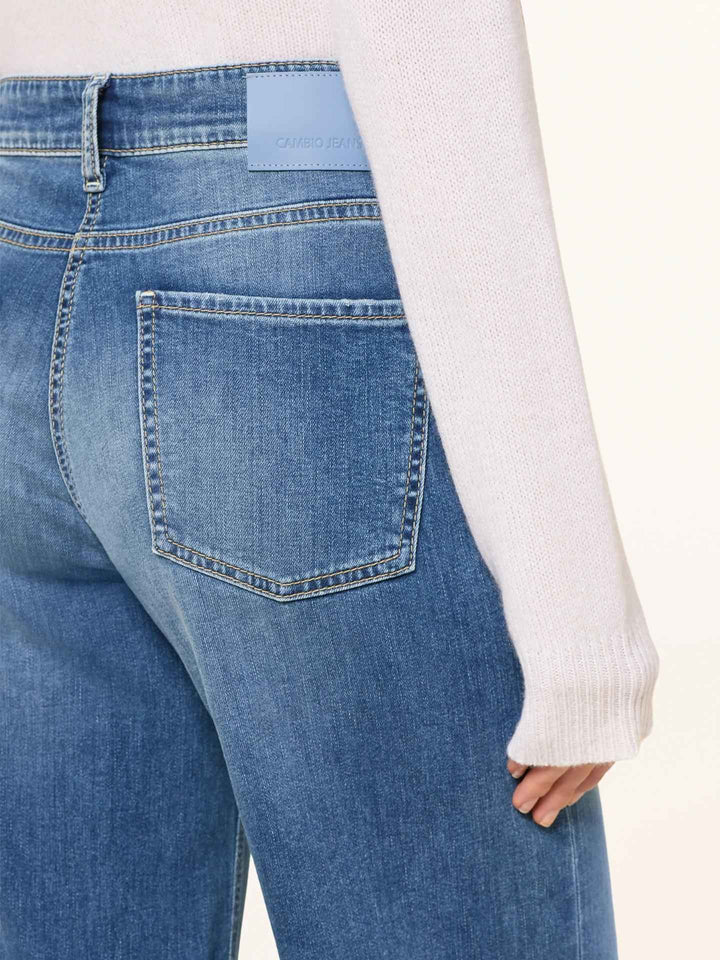 Blå Aimee Palazzo Wide Leg Jeans
