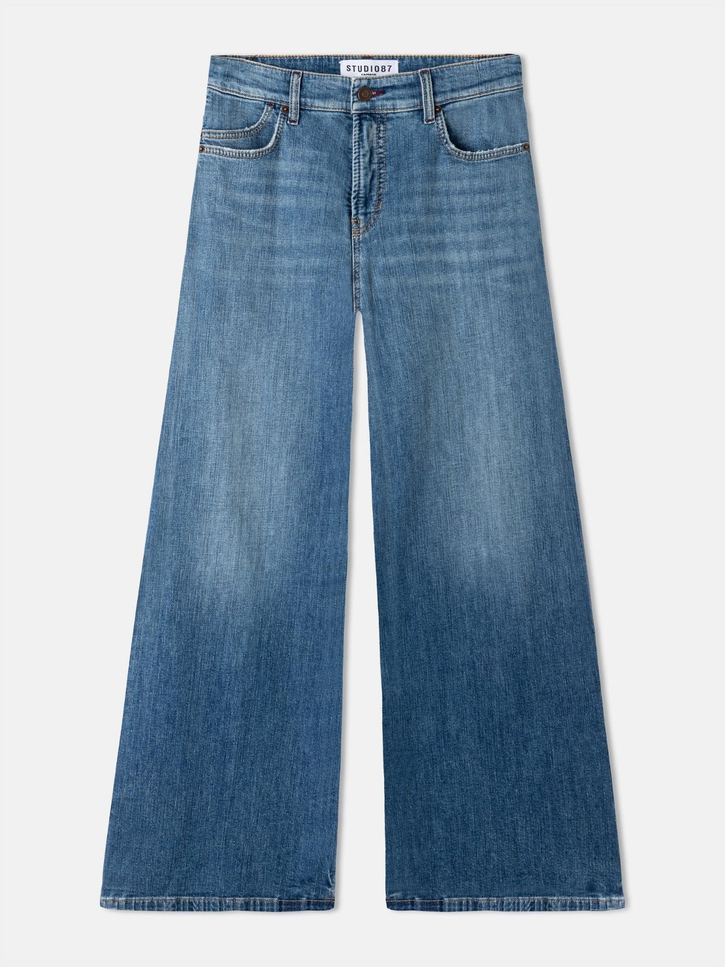 Cambio STUDIO87 - Blå Palazzo Flare Jeans
