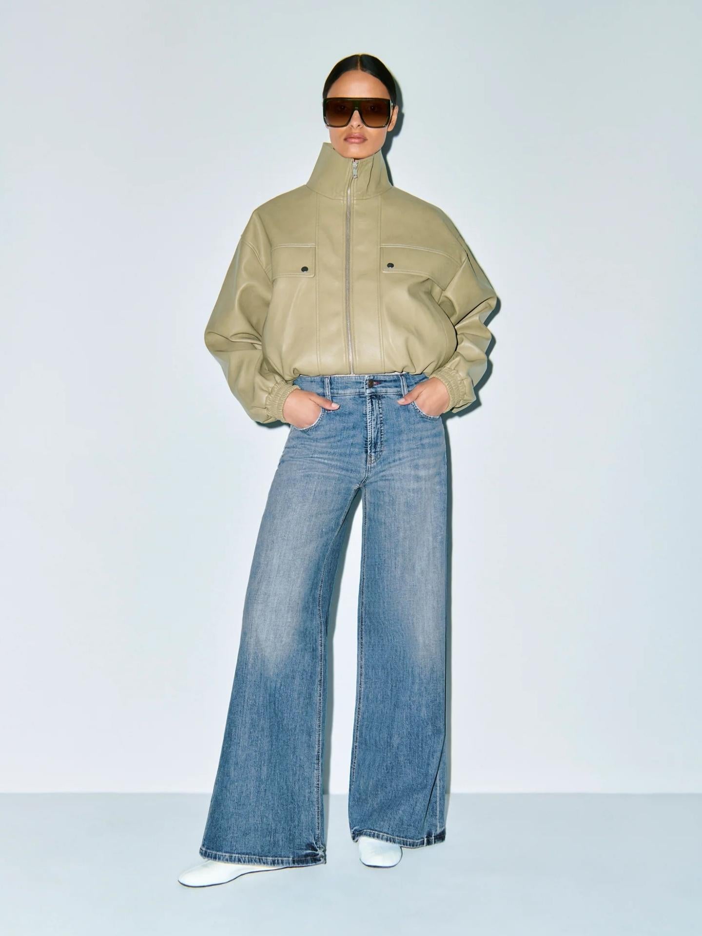 Cambio STUDIO87 - Blå Palazzo Flare Jeans