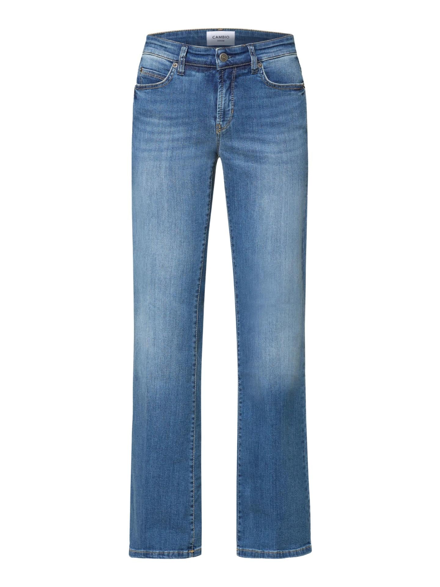 Blå Paris Flare Washed Jeans - Cambio