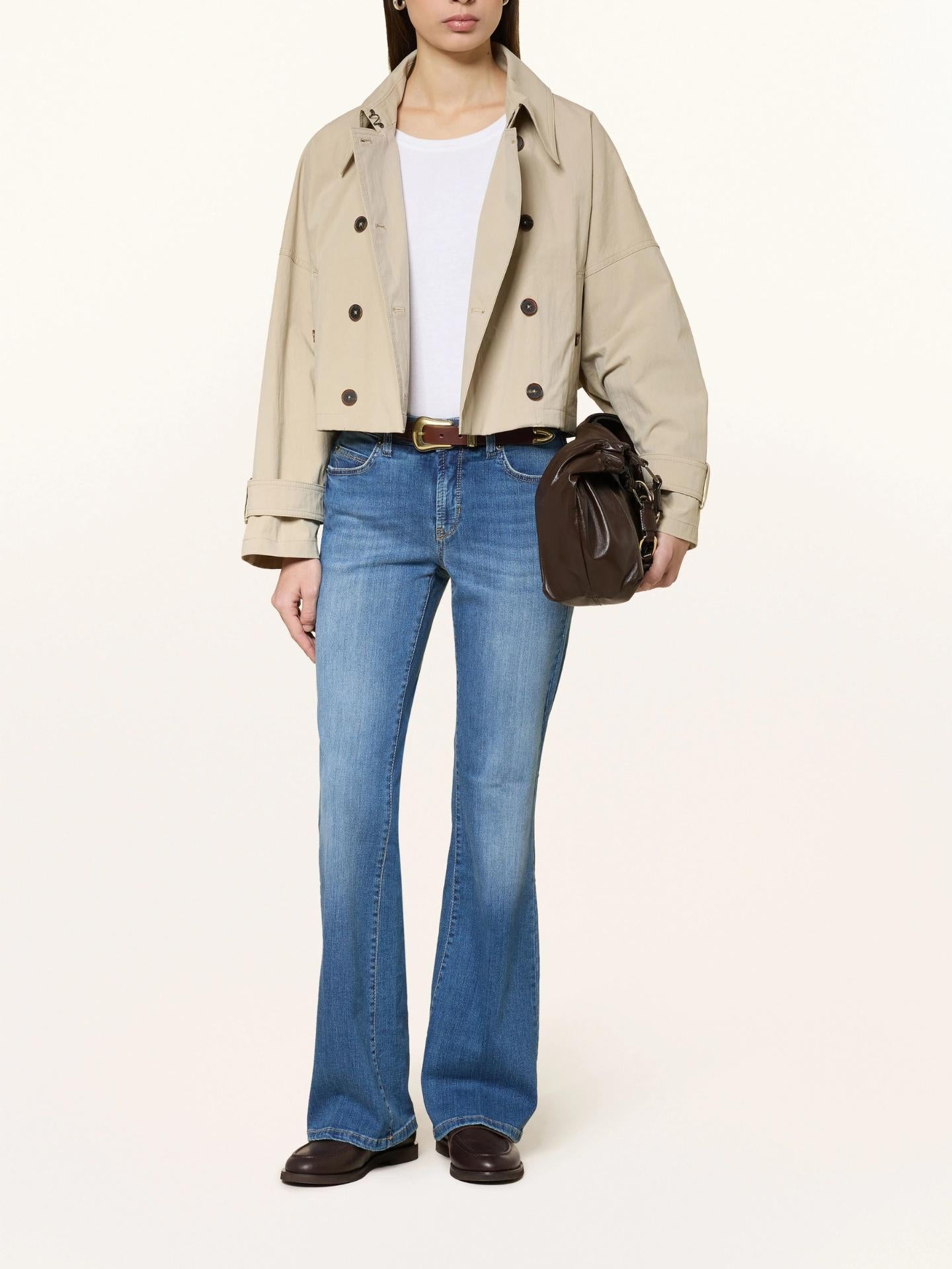 Blå Paris Flare Washed Jeans - Cambio