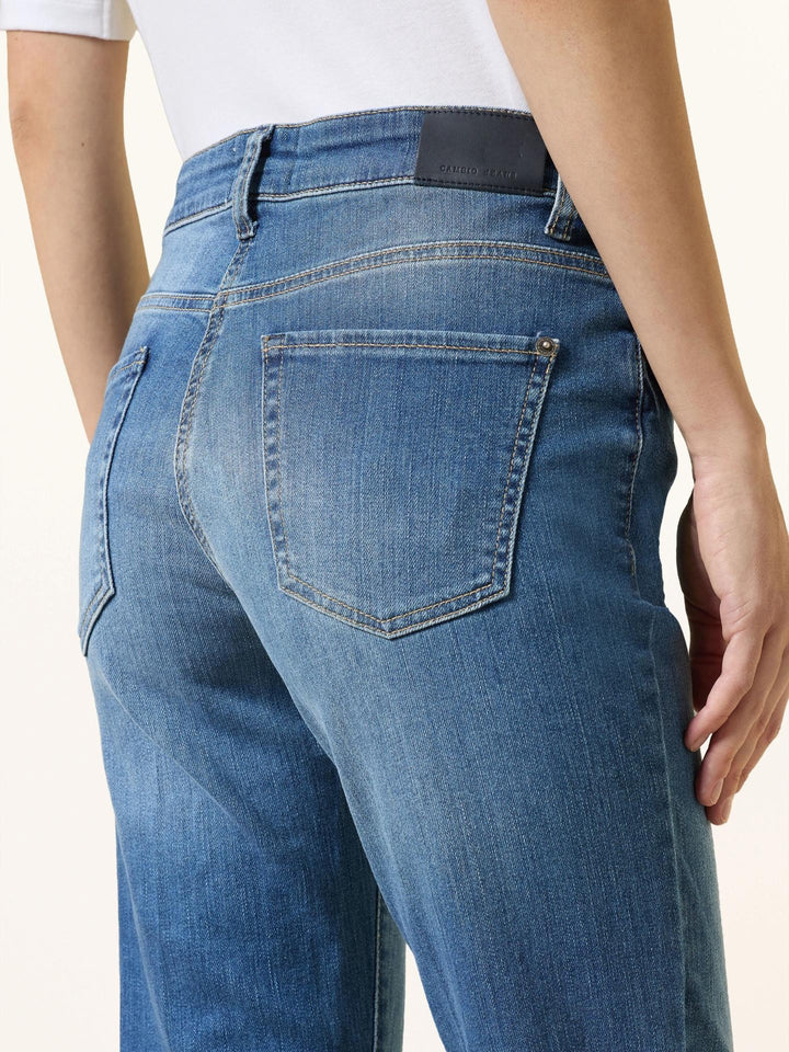 Blå Paris Flare Washed Jeans - Cambio