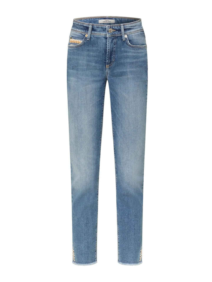 Blå Piper Short Fringed Jeans