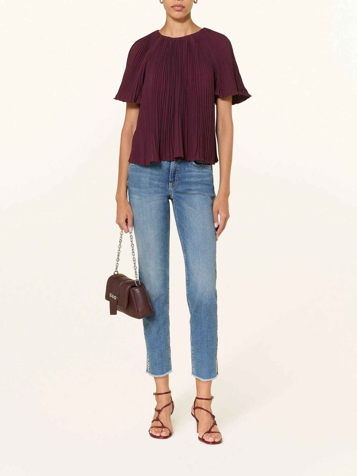 Blå Piper Short Fringed Jeans