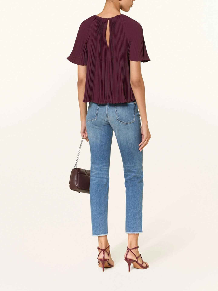 Blå Piper Short Fringed Jeans