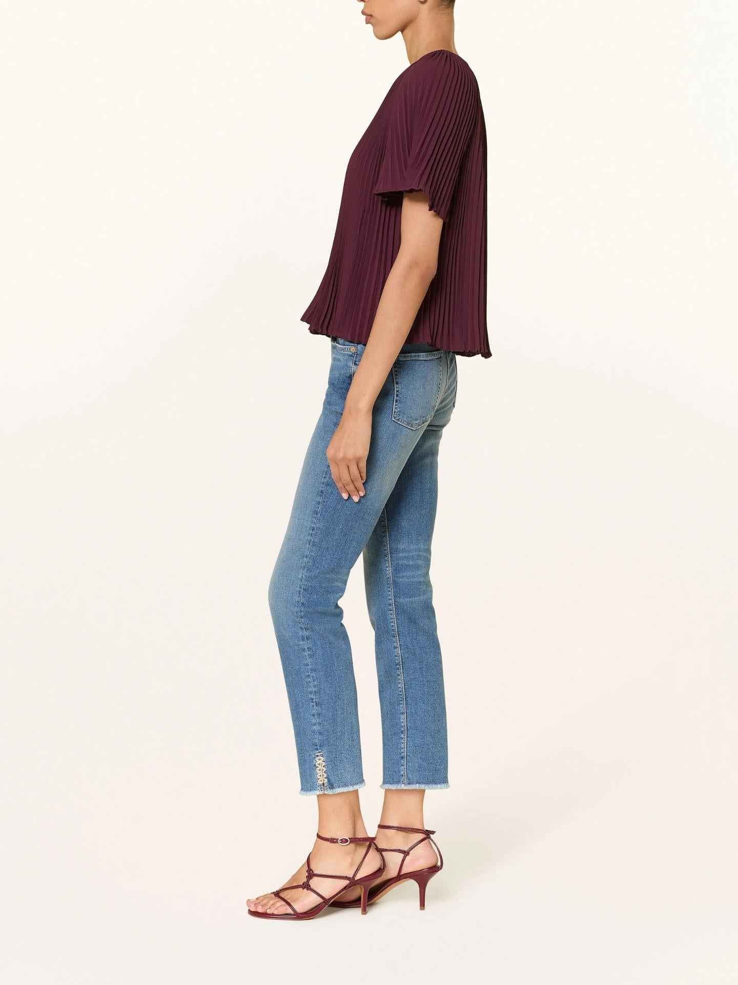 Blå Piper Short Fringed Jeans