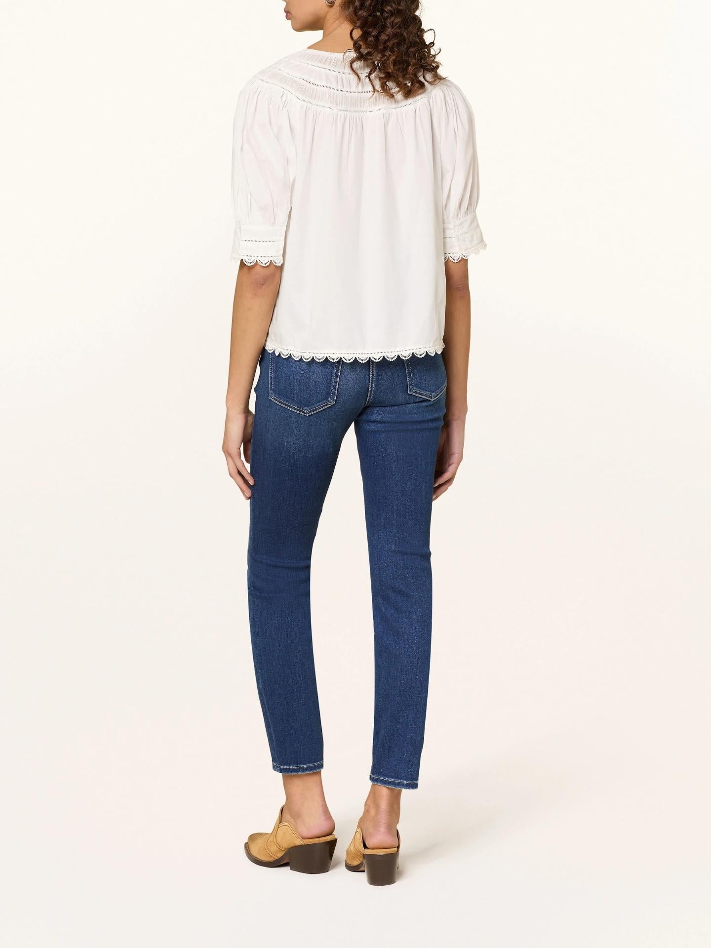 Blå Raja Slim Cropped Jeans - Cambio