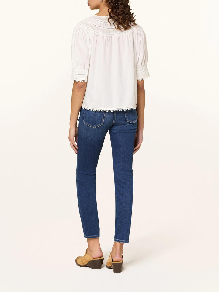 Blå Raja Slim Cropped Jeans - Cambio