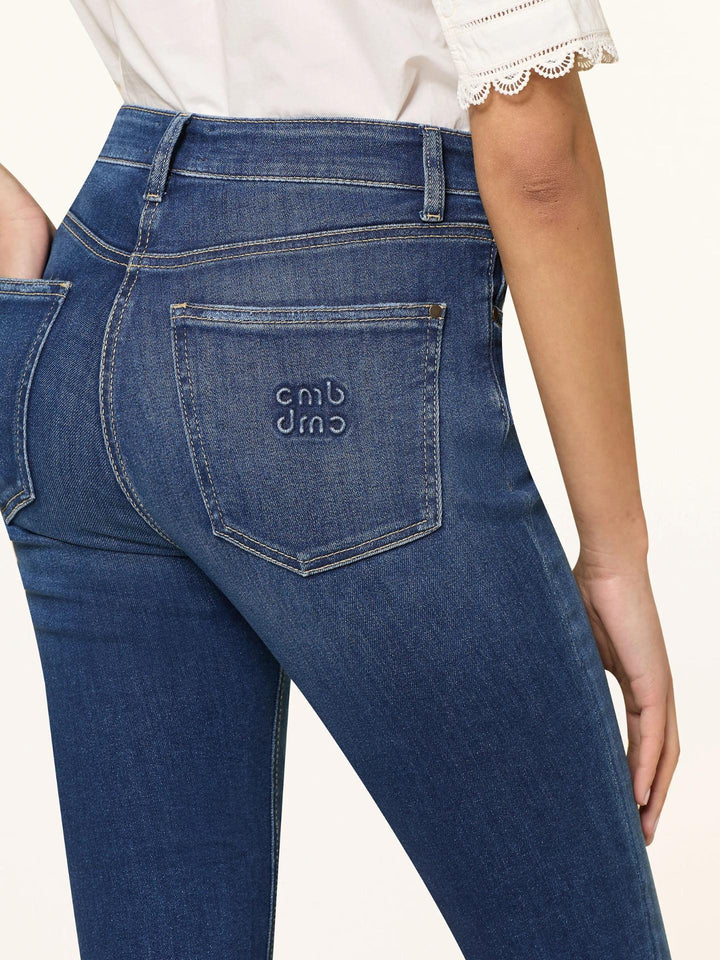 Blå Raja Slim Cropped Jeans - Cambio