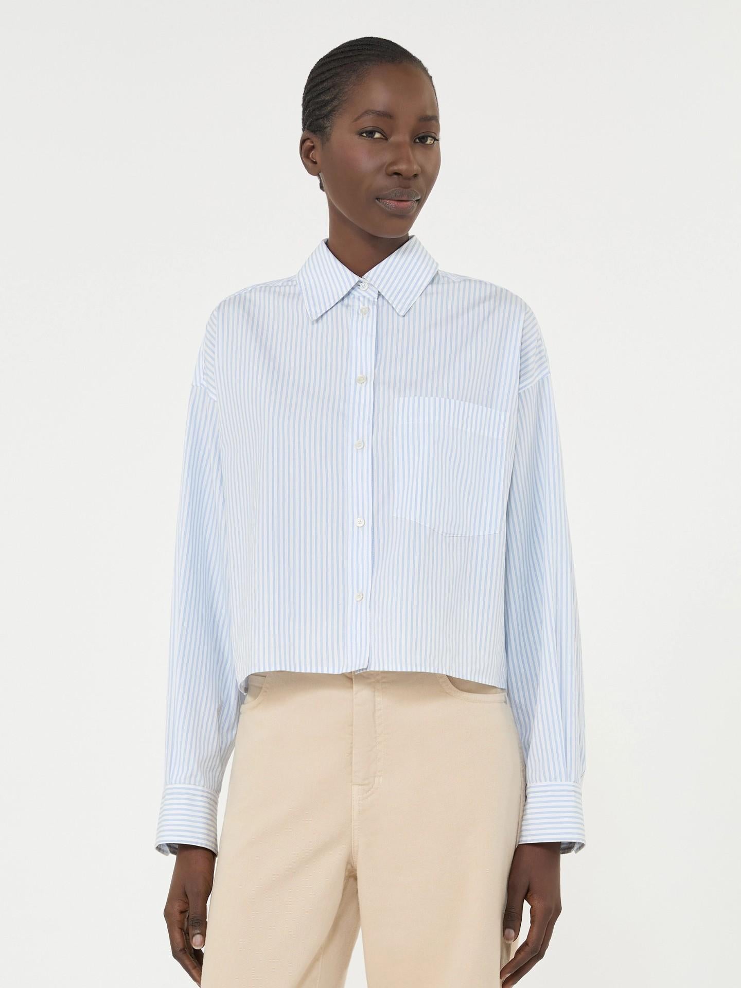 Boxig Randig Poplinskjorta