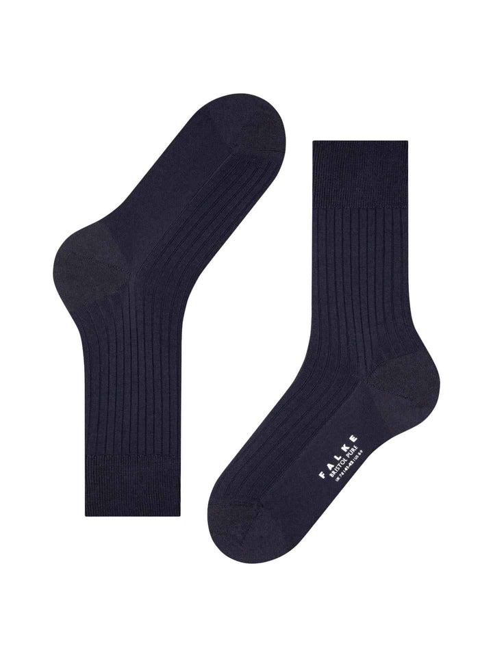 Bristol Ribbstickade Merino Strumpor