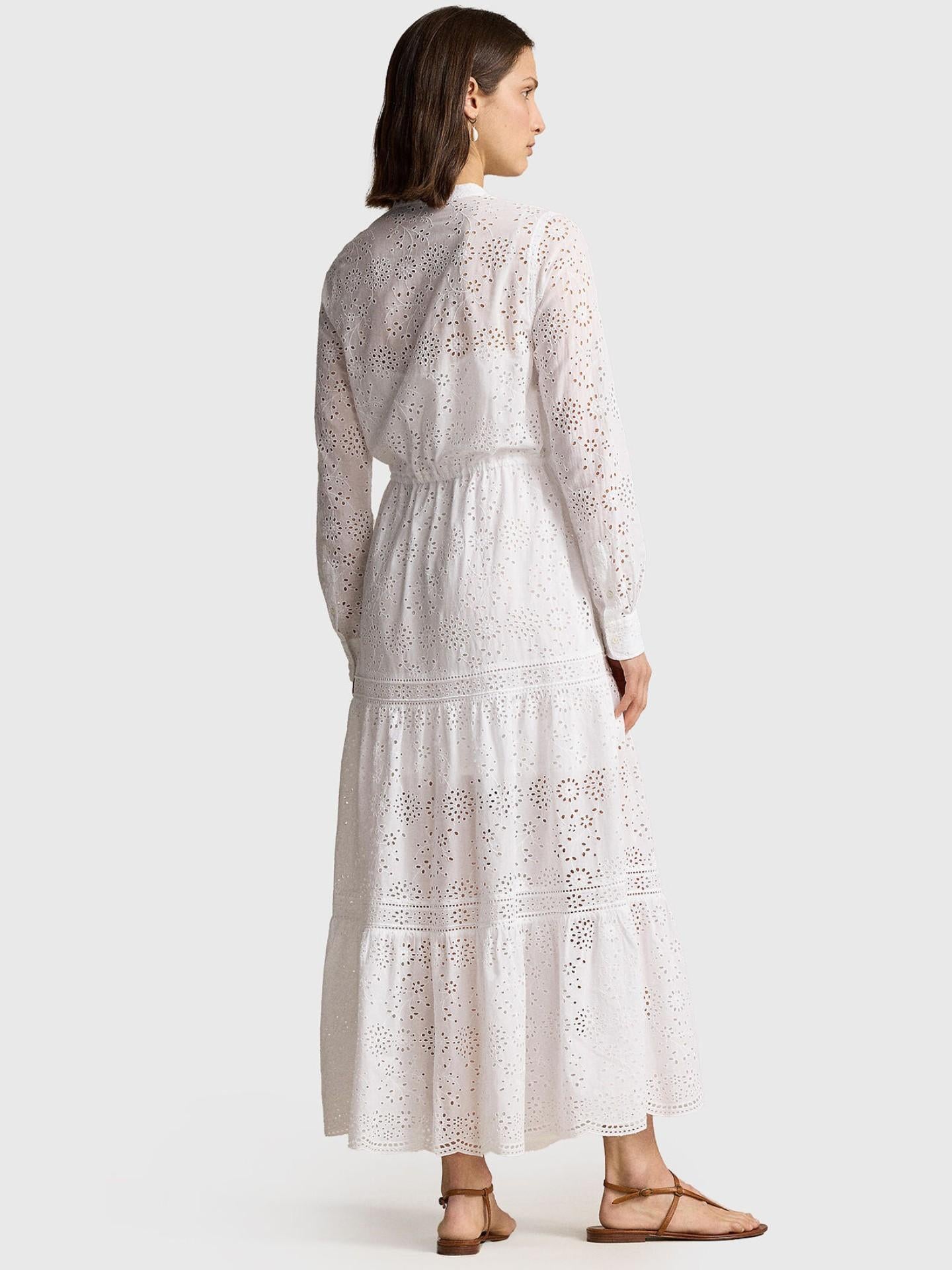 Broderad Anglaise Maxiklänning