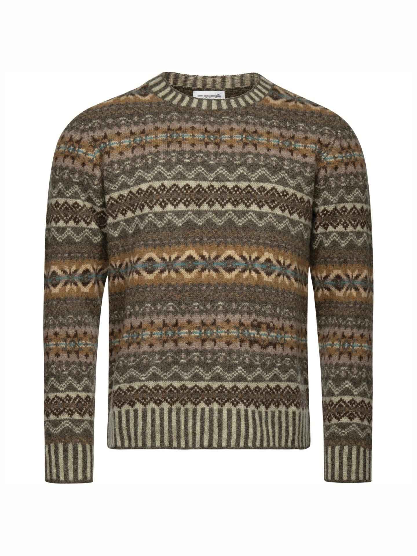 Brodie Fair Isle Tröja i Shetlandsull