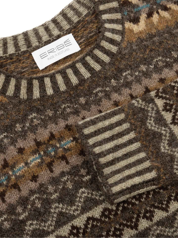 Brodie Fair Isle Tröja i Shetlandsull