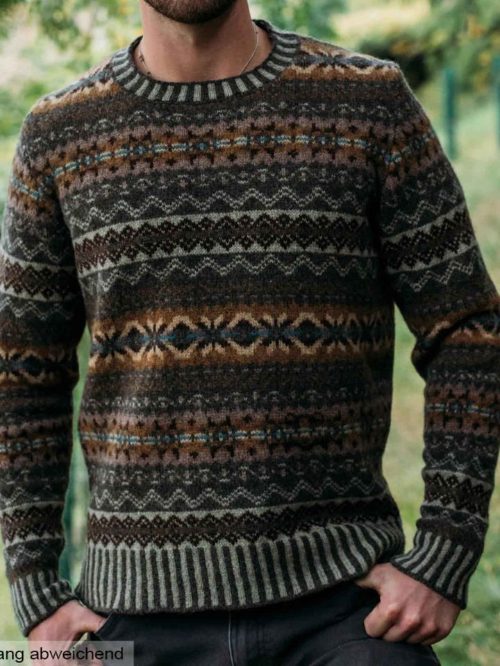 Brodie Fair Isle Tröja i Shetlandsull
