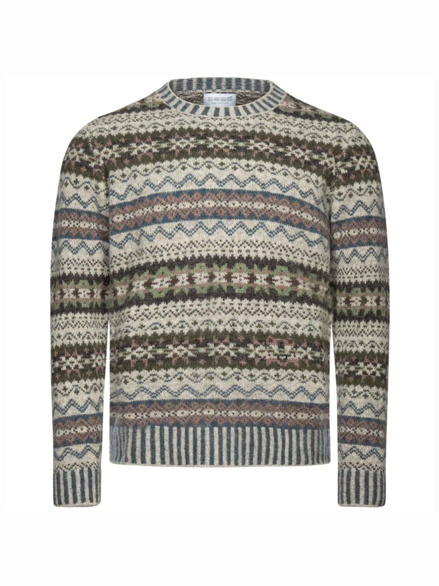 Brodie Fair Isle Tröja i Shetlandsull