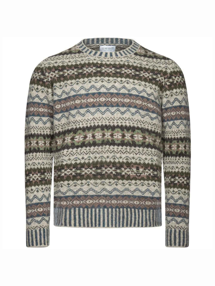 Brodie Fair Isle Tröja i Shetlandsull