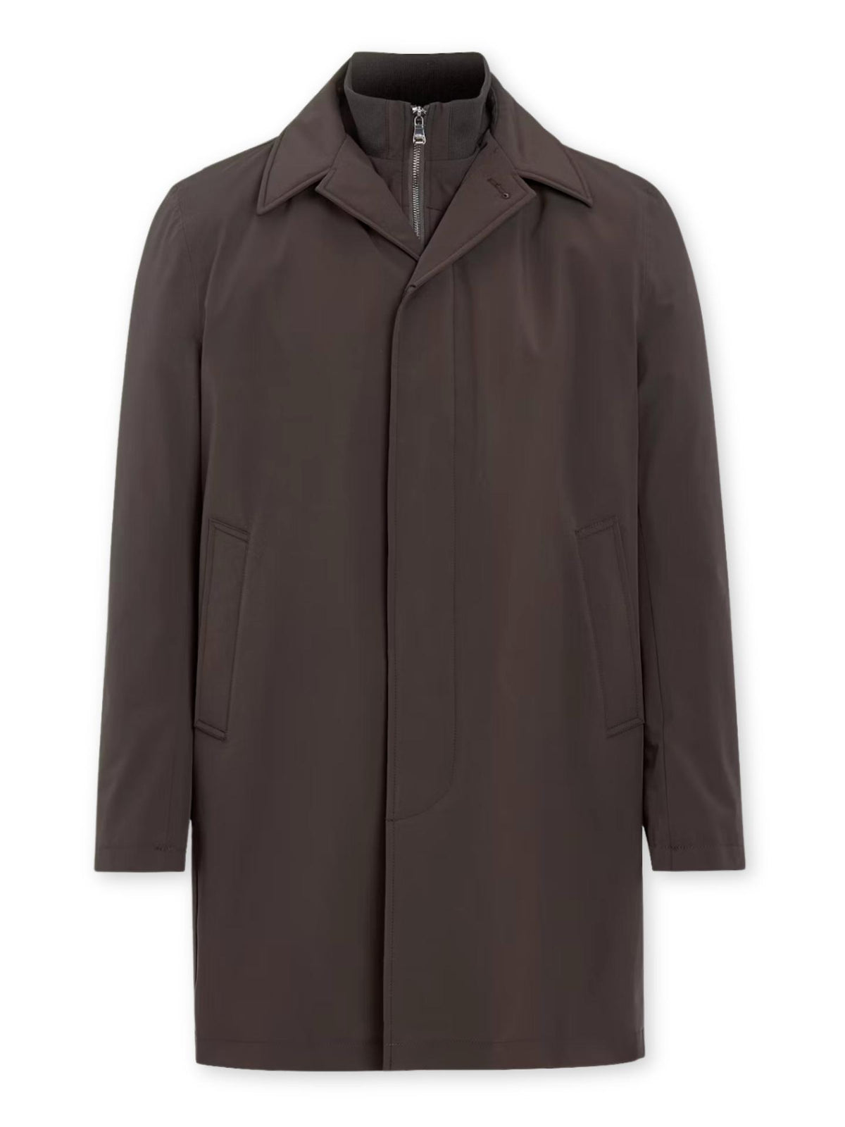 Brun Car Coat med Avtagbar Väst - Oscar Jacobson