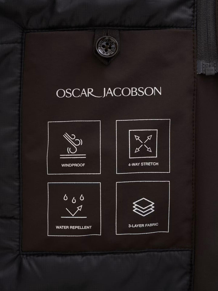 Brun Car Coat med Avtagbar Väst - Oscar Jacobson