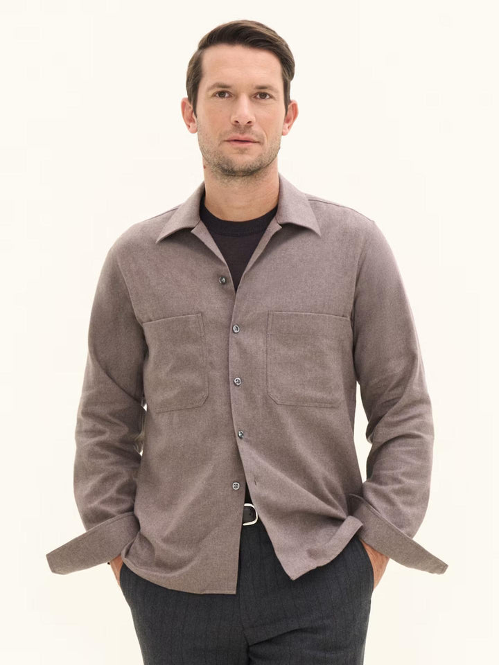 Oscar Jacobson - Brun Casual Flanellskjorta