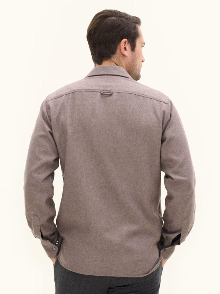 Oscar Jacobson - Brun Casual Flanellskjorta