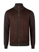 Brun Hybrid Alcantara Cardigan