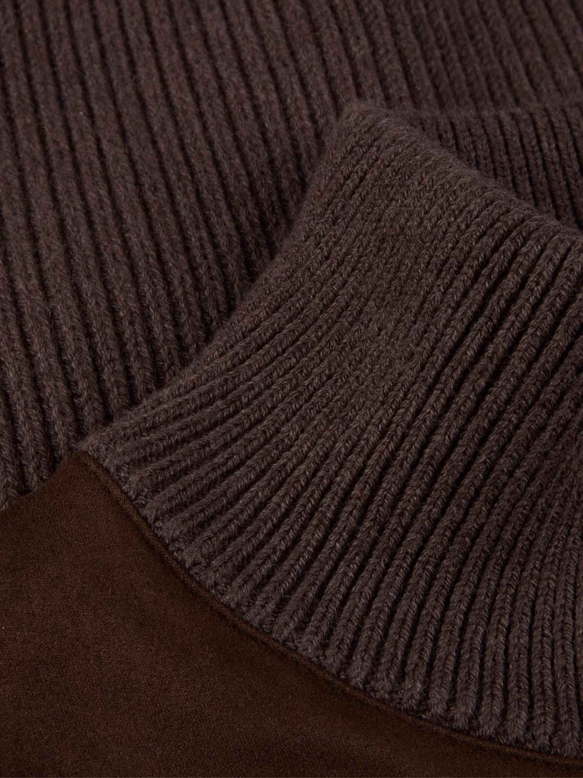 Brun Hybrid Alcantara Cardigan