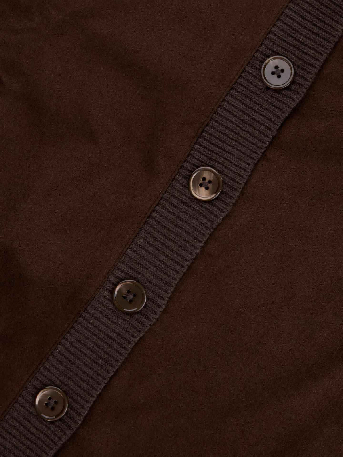 Brun Hybrid Alcantara Cardigan