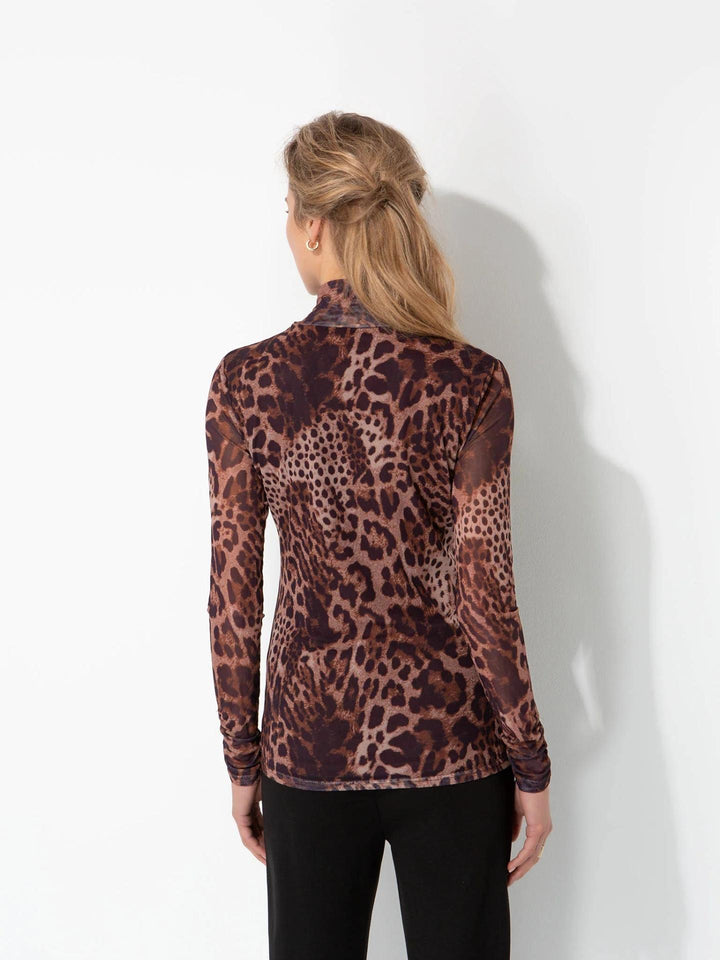 Brun Leopardmönstrad Meshtopp - Catnoir