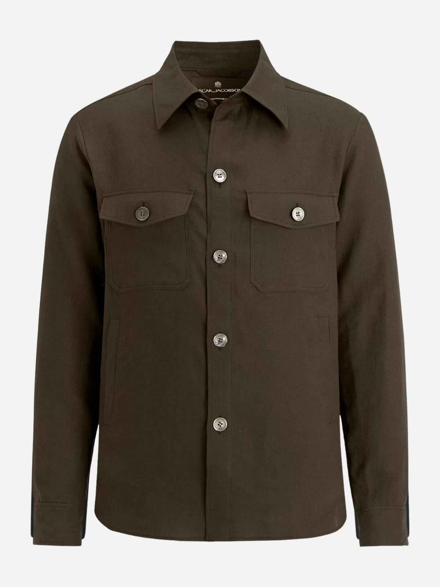 Brun Maverick Overshirt i Linne