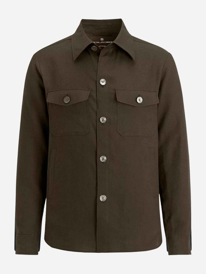 Brun Maverick Overshirt i Linne