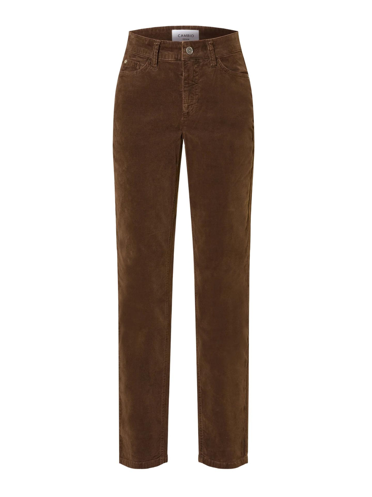 Cambio - Brun Piper Crop Sammetsjeans