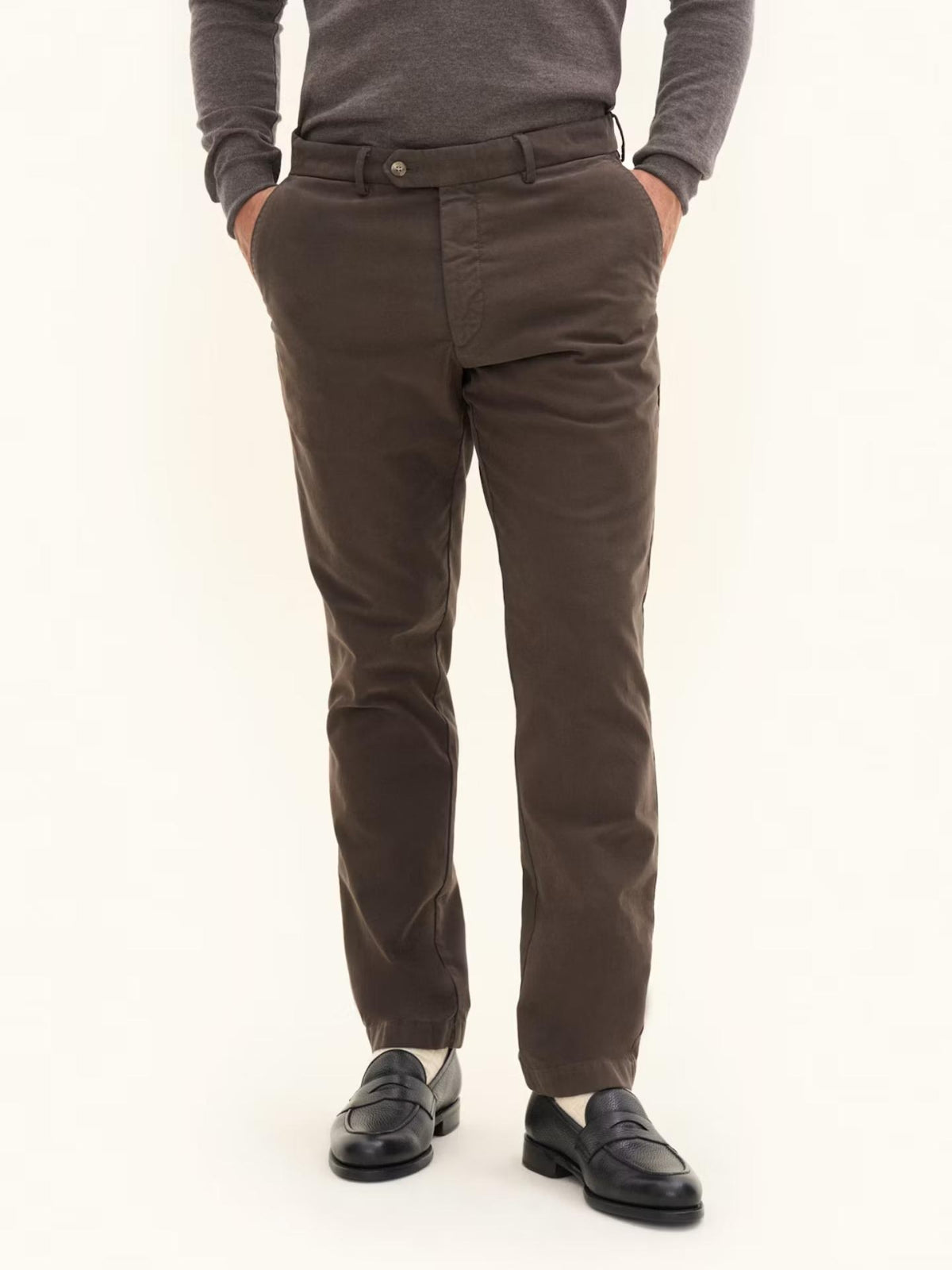 Brun Regular Dandy Twillchinos - Oscar Jacobson