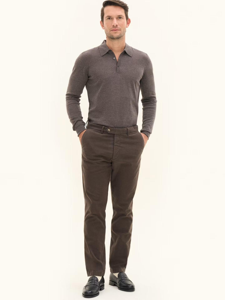 Brun Regular Dandy Twillchinos - Oscar Jacobson
