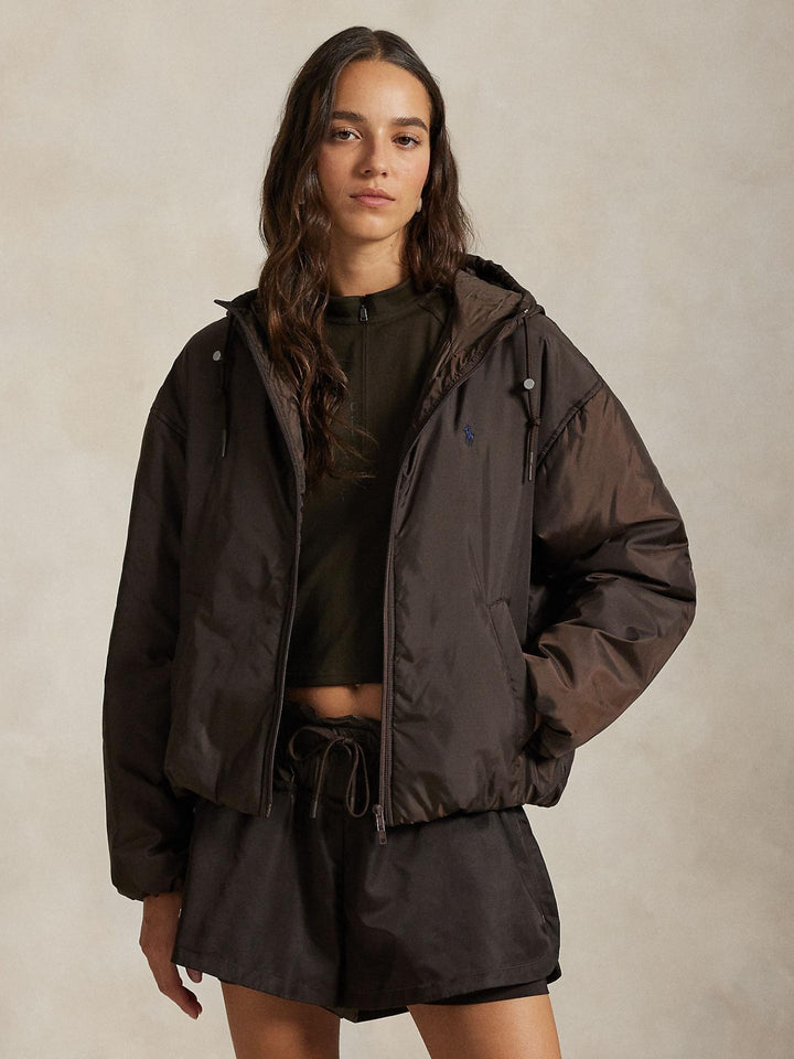 Brun Vattenavvisande Puffer Huvjacka - Polo Ralph Lauren