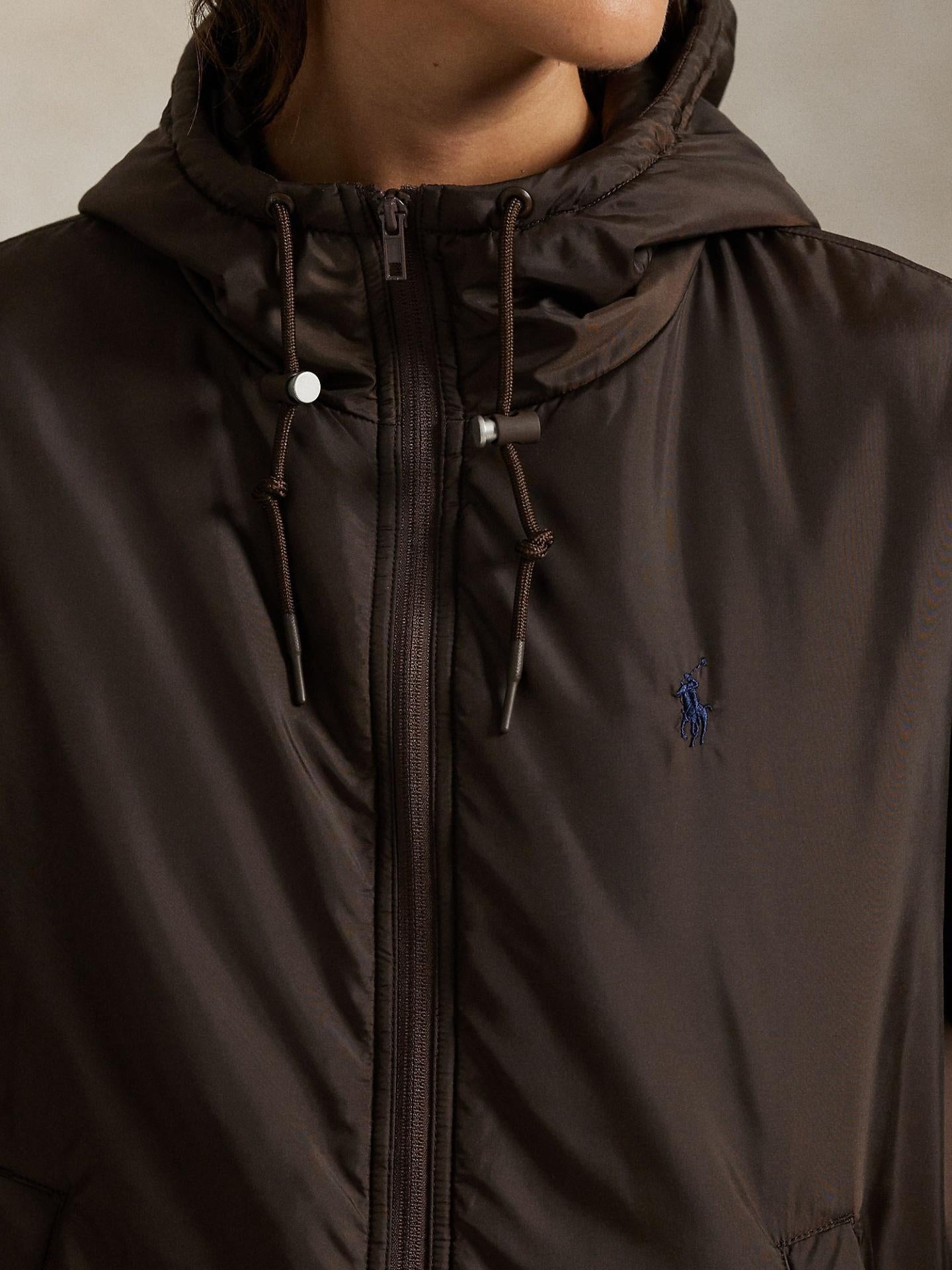 Brun Vattenavvisande Puffer Huvjacka - Polo Ralph Lauren