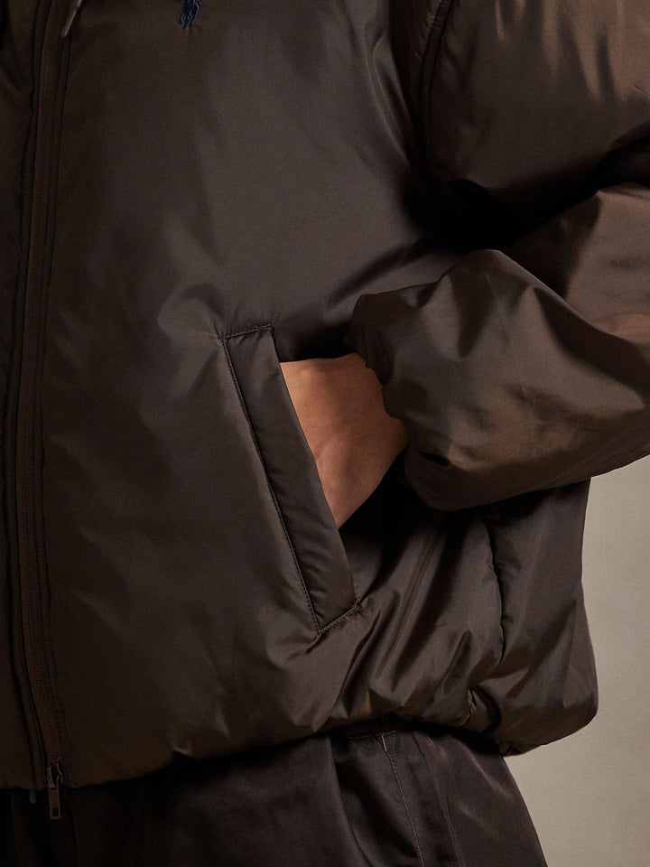 Brun Vattenavvisande Puffer Huvjacka - Polo Ralph Lauren