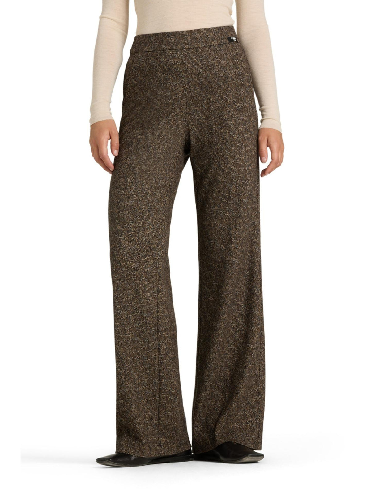 Brunmelerad Ava Utility Tweedbyxa - Cambio