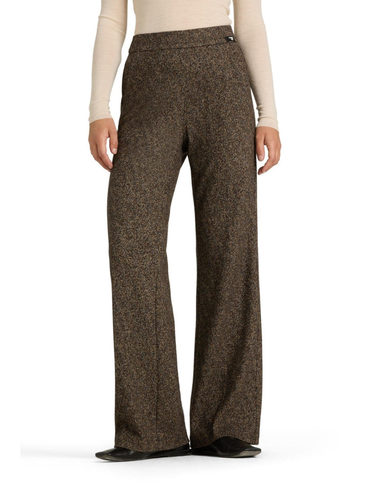 Brunmelerad Ava Utility Tweedbyxa - Cambio