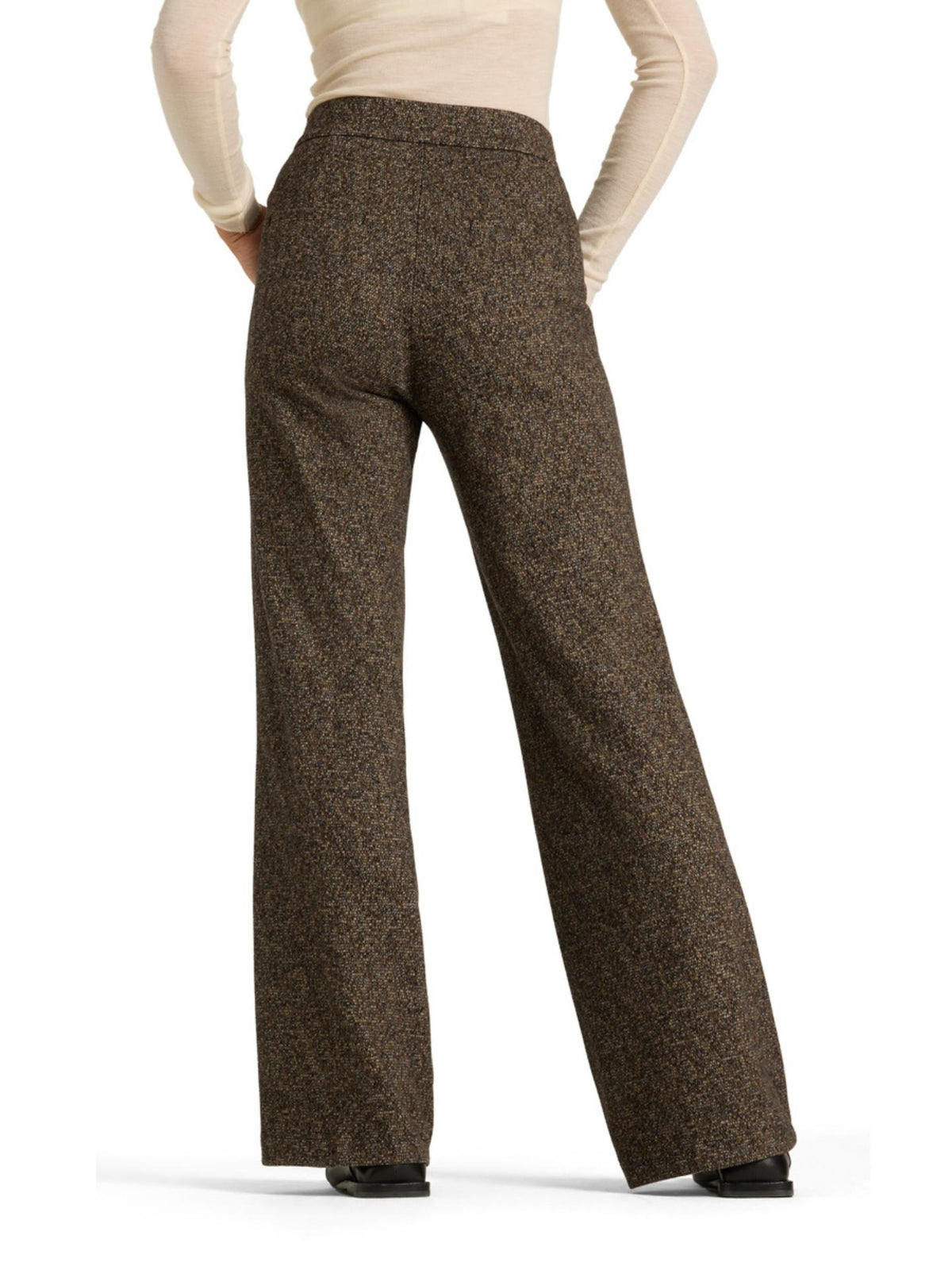Brunmelerad Ava Utility Tweedbyxa - Cambio