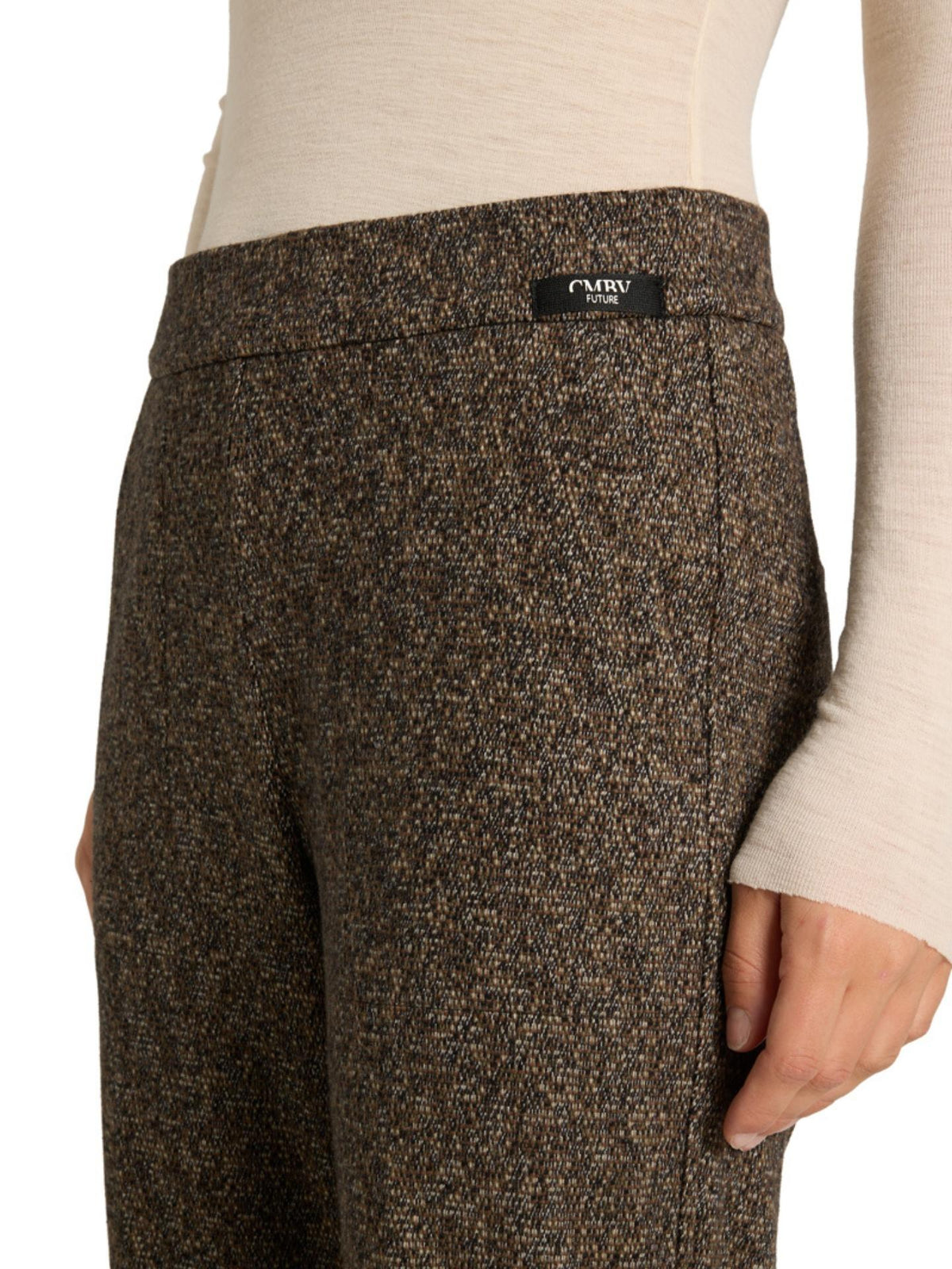 Brunmelerad Ava Utility Tweedbyxa - Cambio